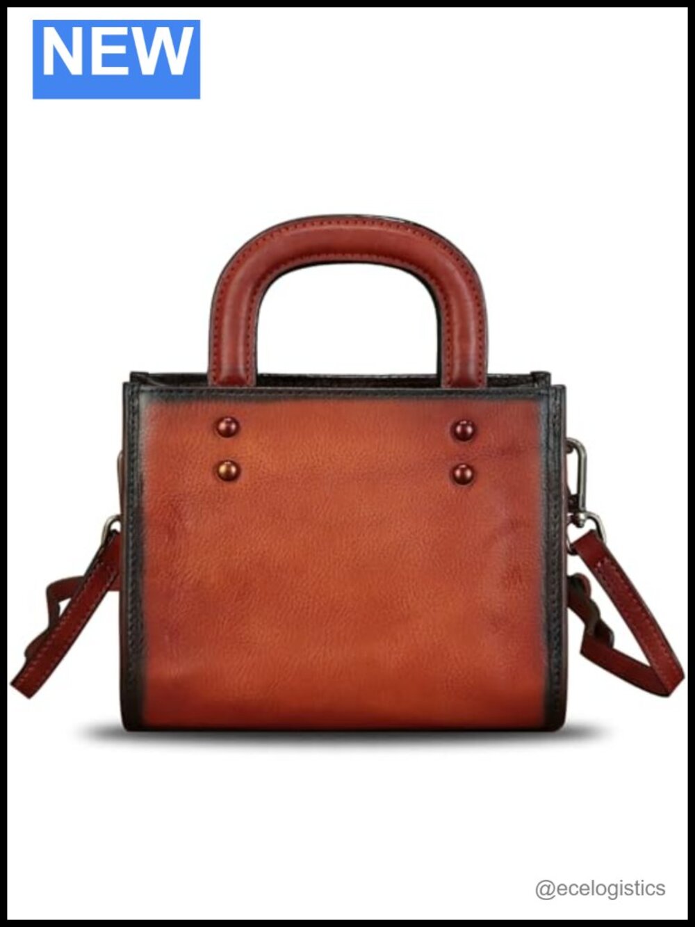 Genuine Leather Small Crossbody Satchel Purse with Strap for Women